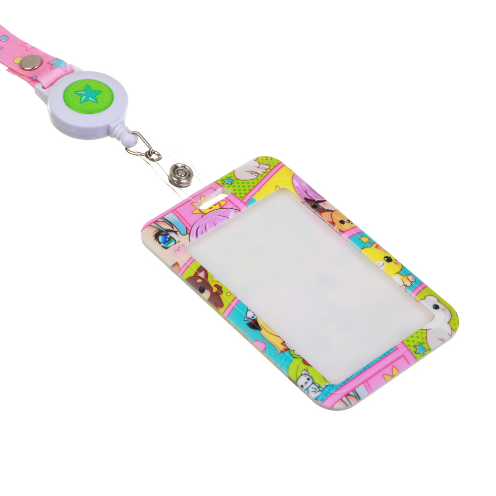 Кавай Чехол для карты, бейджа, пропуска, 11x7см, жесткий ПВХ, на шнурке, арт.№ 253-002