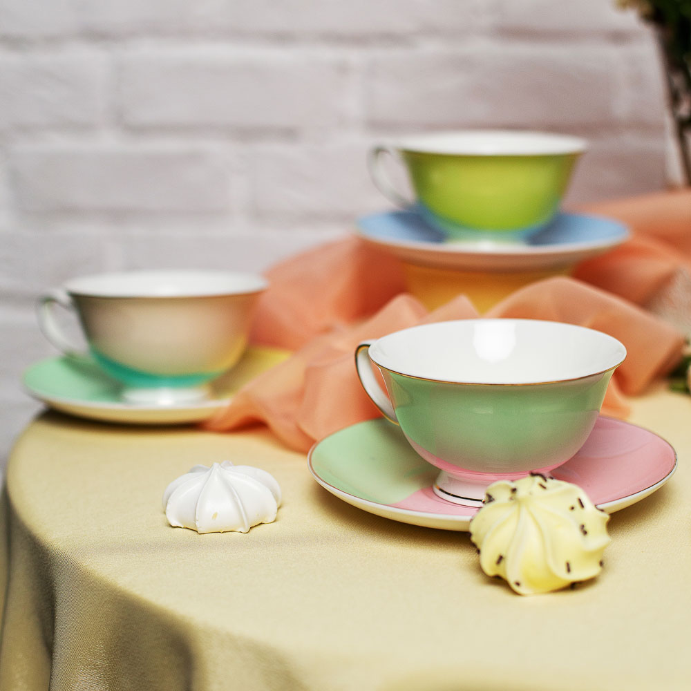 MILLIMI Зефир Набор чайный 12 пр., 220мл, костяной фарфор, арт.№ 802-023