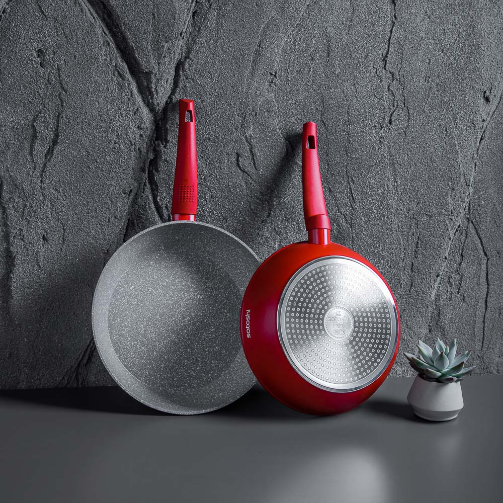 SATOSHI Верден Сотейник-вок литой d=26см, антипригарное покрытие мрамор, индукция, арт.№ 846-467