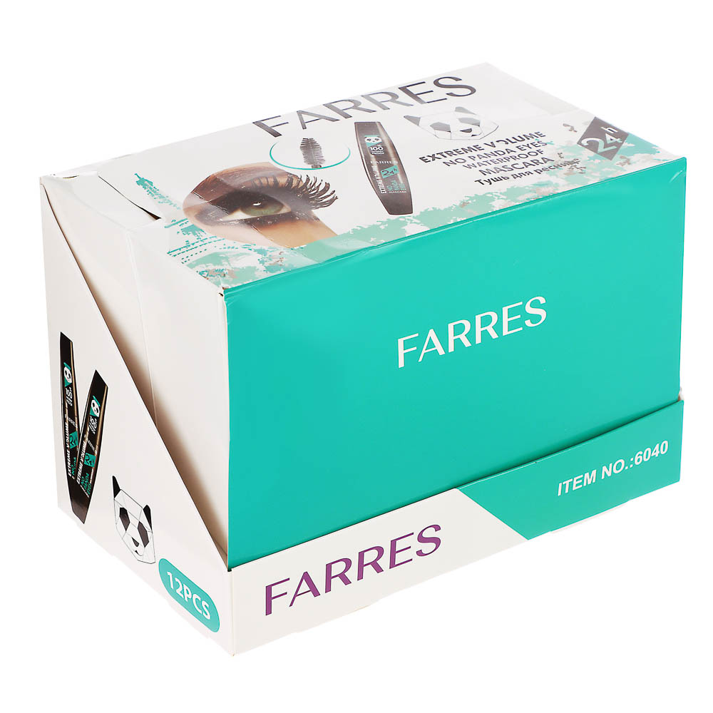 Тушь для ресниц водостойкая "Extreme Volume" с эффектом "NO PANDA EYES" тм Farres 13,1 мл, арт.№ 330-614