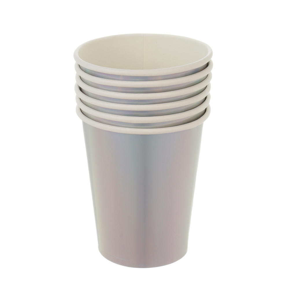 Fntastic Набор стаканов одноразовых, 6 шт, 250 мл, бумага, голография, арт.№ 530-394