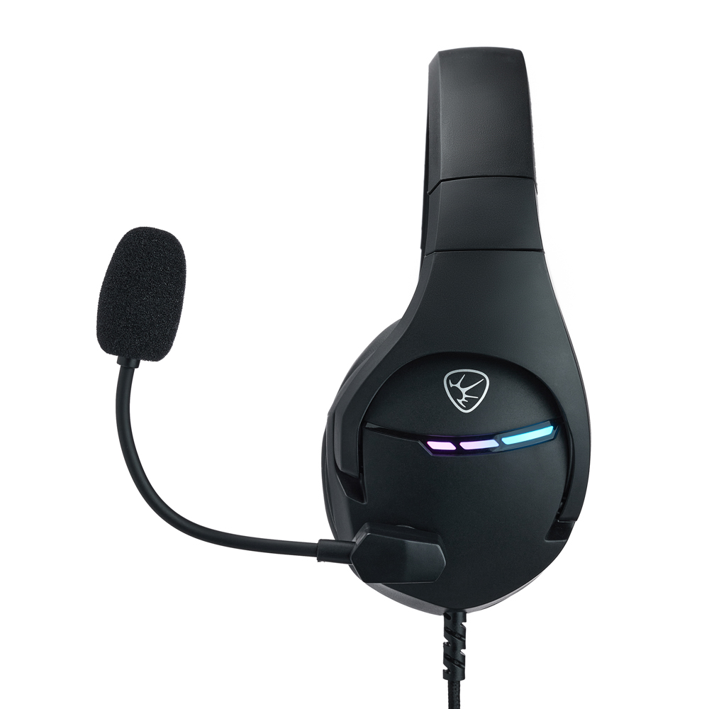 Наушники проводные с микрофоном игровые BY Dzingasa USB 3,2 м, VS7.1, настраиваемая RGB подсветка, арт.№ 410-090