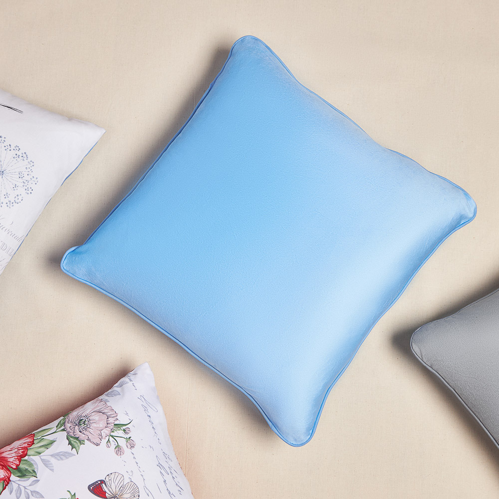 PROVANCE Гортензия Чехол для подушки велюровый с кантом 40х40см, 100% полиэстер, арт.№ 488-081