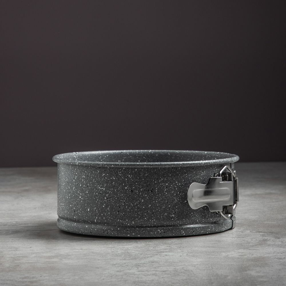 SATOSHI Буко Форма для выпечки круглая разъемная, угл.сталь, 18х6,5см, антиприг. покрытие "Мрамор", арт.№ 849-189