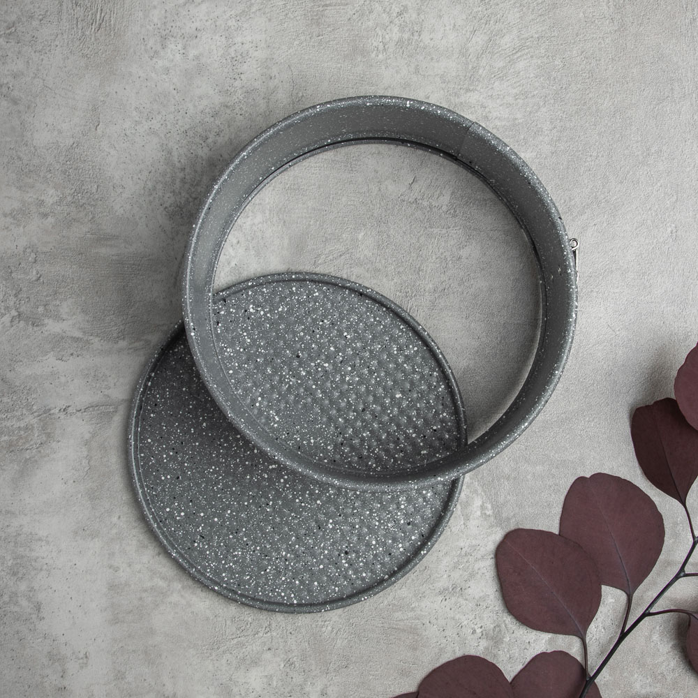 SATOSHI Буко Форма для выпечки круглая разъемная, угл.сталь, 24х6,5см, антиприг. покрытие "Мрамор", арт.№ 849-190