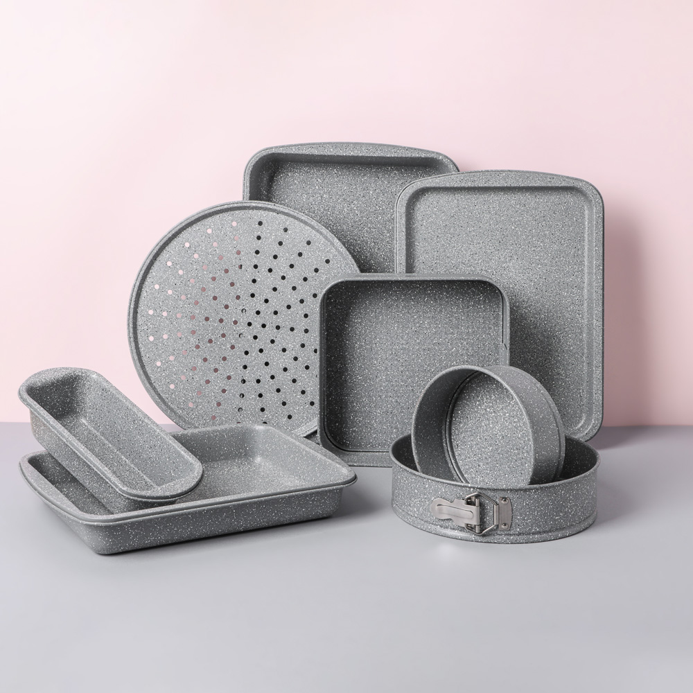 SATOSHI Буко Форма для выпечки круглая разъемная, угл.сталь, 24х6,5см, антиприг. покрытие "Мрамор", арт.№ 849-190