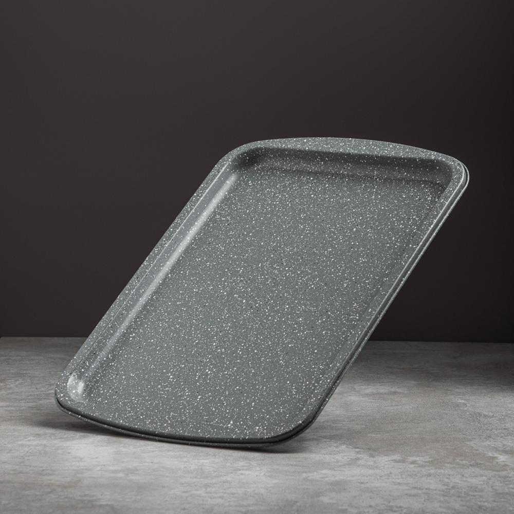 SATOSHI Буко Противень плоский, 36,5х27х1,7см, угл.сталь, антипригарное покрытие "Мрамор", арт.№ 849-192