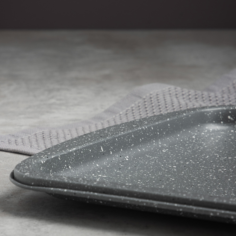 SATOSHI Буко Противень плоский, 36,5х27х1,7см, угл.сталь, антипригарное покрытие "Мрамор", арт.№ 849-192