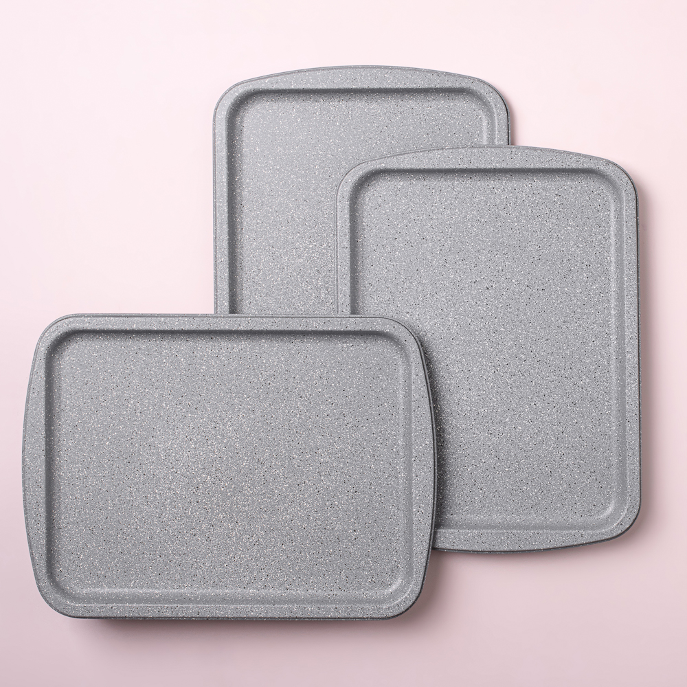 SATOSHI Буко Противень плоский, 36,5х27х1,7см, угл.сталь, антипригарное покрытие "Мрамор", арт.№ 849-192