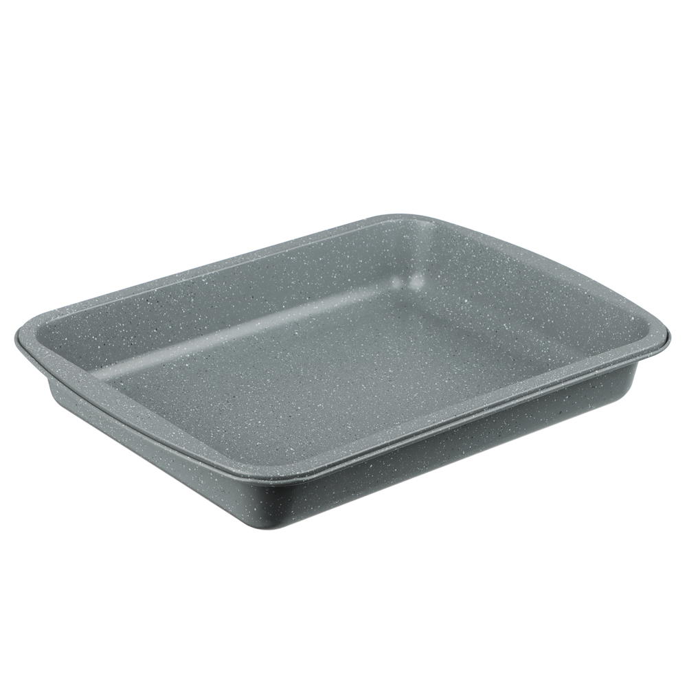 SATOSHI Буко Противень глубокий, 36,5х27х5,5см, угл.сталь, антипригарное покрытие "Мрамор", арт.№ 849-193