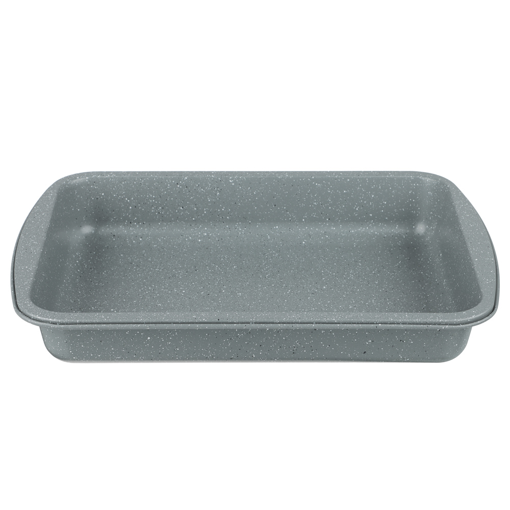 SATOSHI Буко Противень глубокий, 36,5х27х5,5см, угл.сталь, антипригарное покрытие "Мрамор", арт.№ 849-193