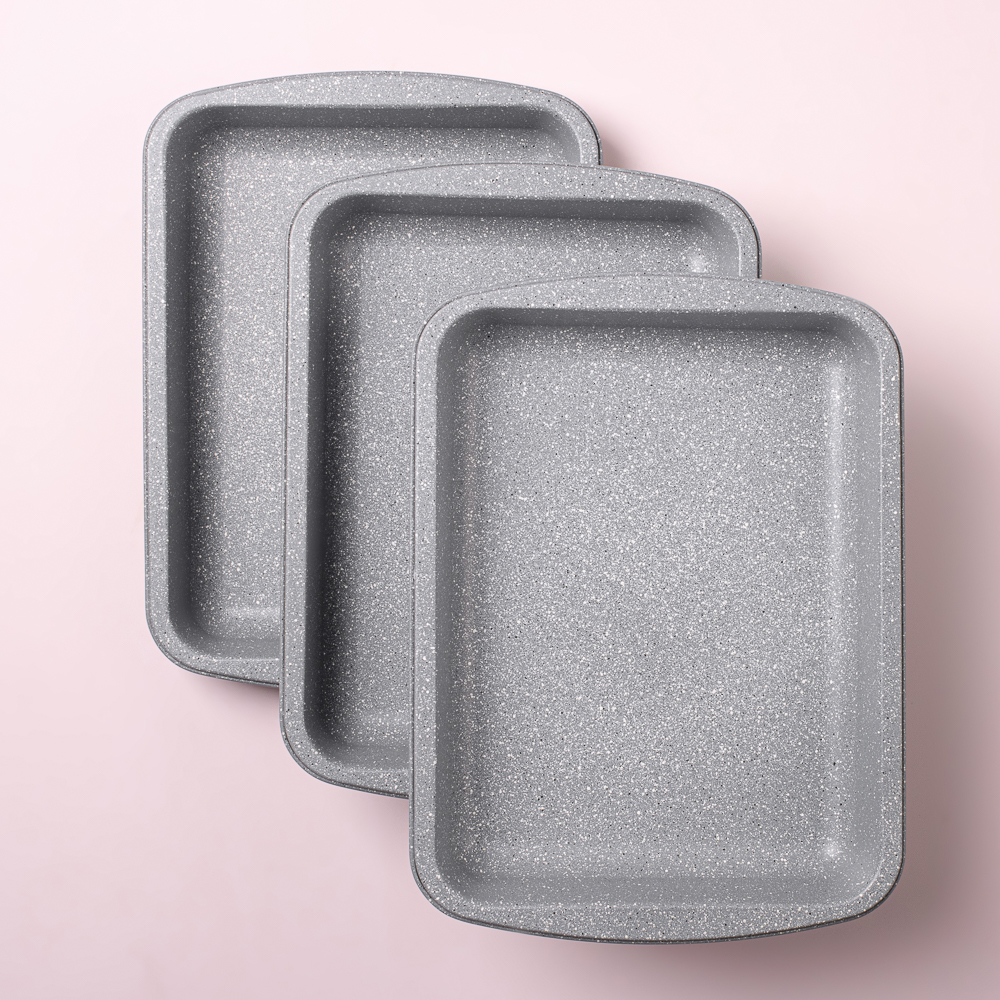 SATOSHI Буко Противень глубокий, 36,5х27х5,5см, угл.сталь, антипригарное покрытие "Мрамор", арт.№ 849-193