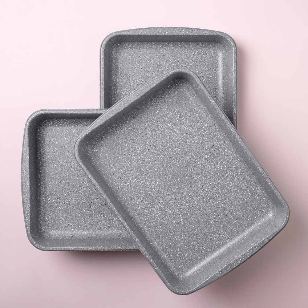 SATOSHI Буко Противень глубокий, 40х29х6см, угл.сталь, антипригарное покрытие "Мрамор", арт.№ 849-194