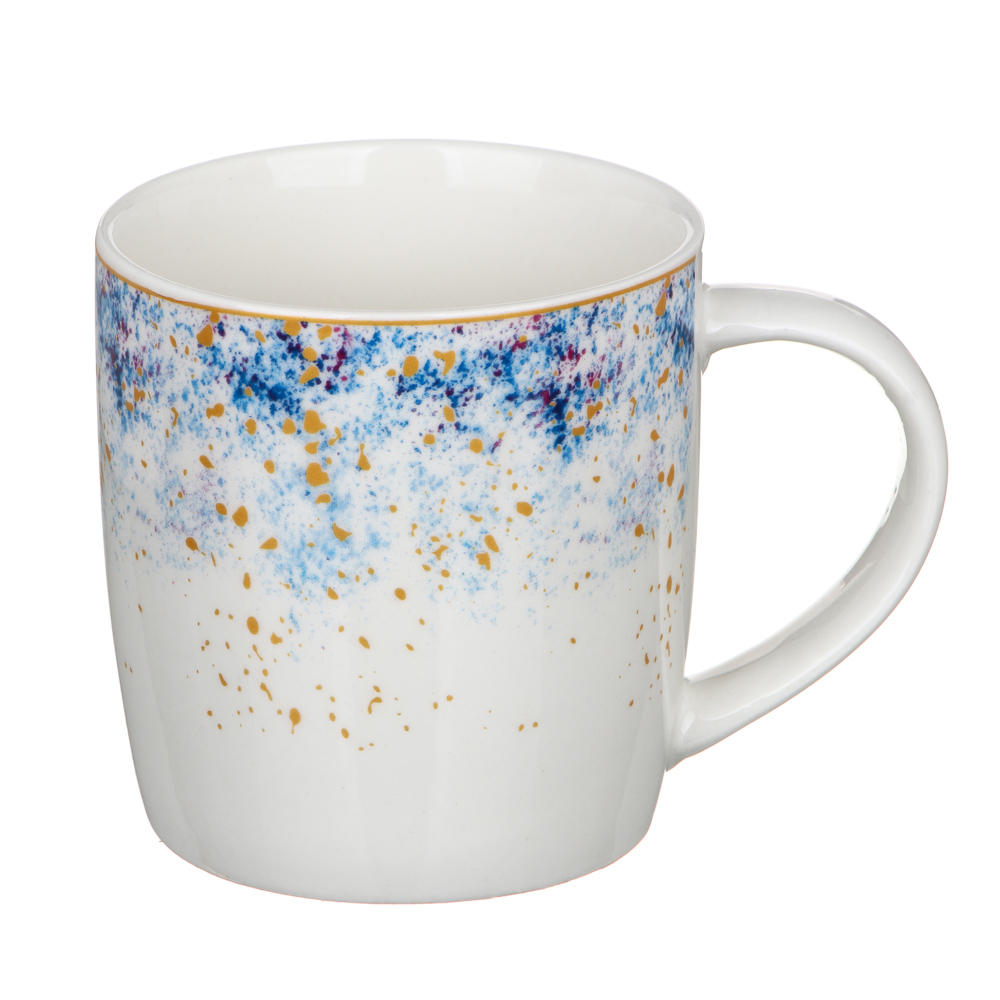 Кружка 350мл, фарфор, "Сияние", 4 дизайна, арт.№ 806-029