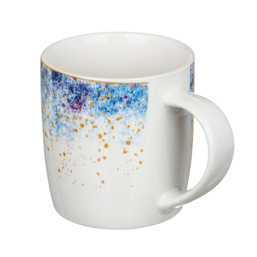 Кружка 350мл, фарфор, "Сияние", 4 дизайна, арт.№ 806-029