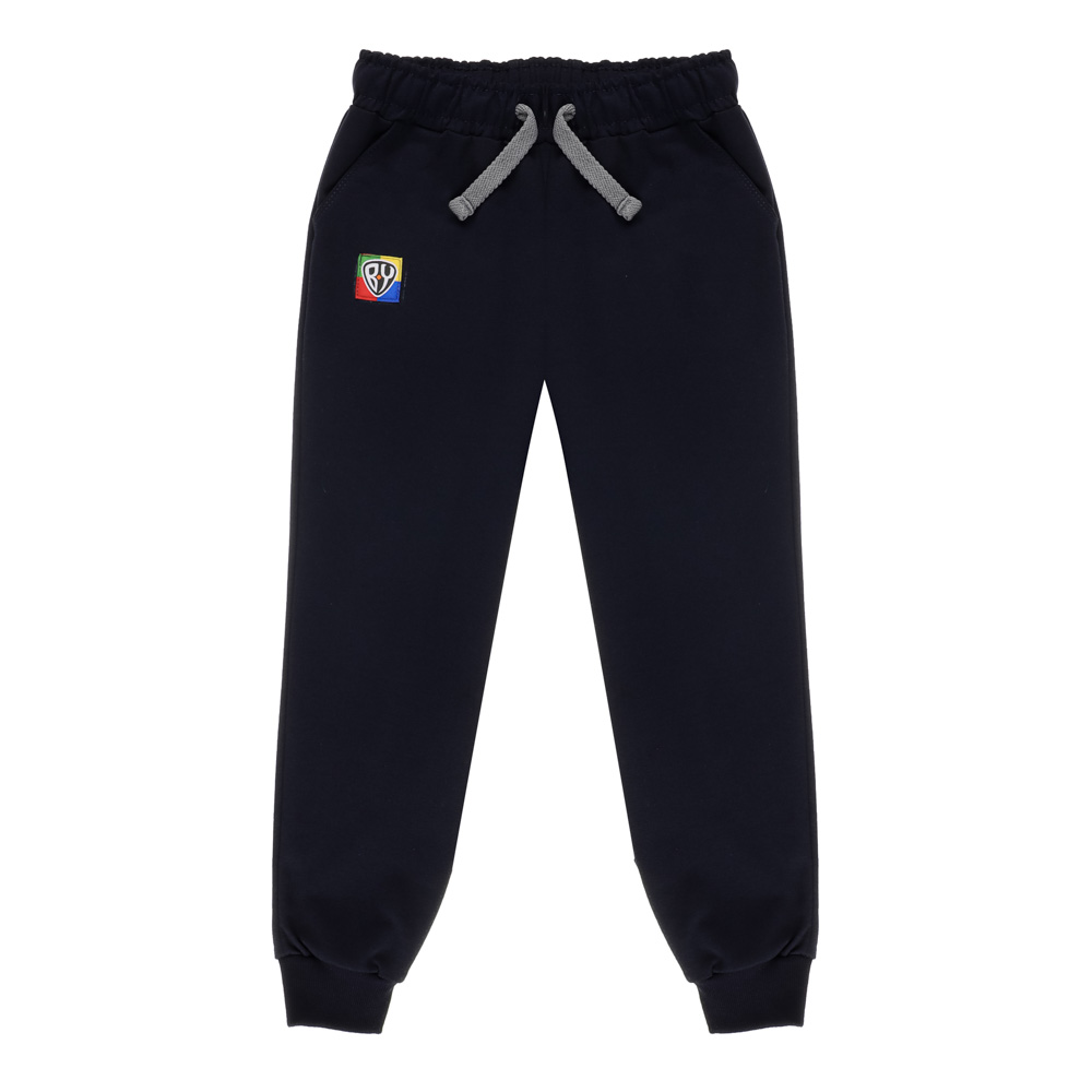 BY Basic Брюки детские, хлопок, цвет темно-синий, размер 128, арт.№ 833-288