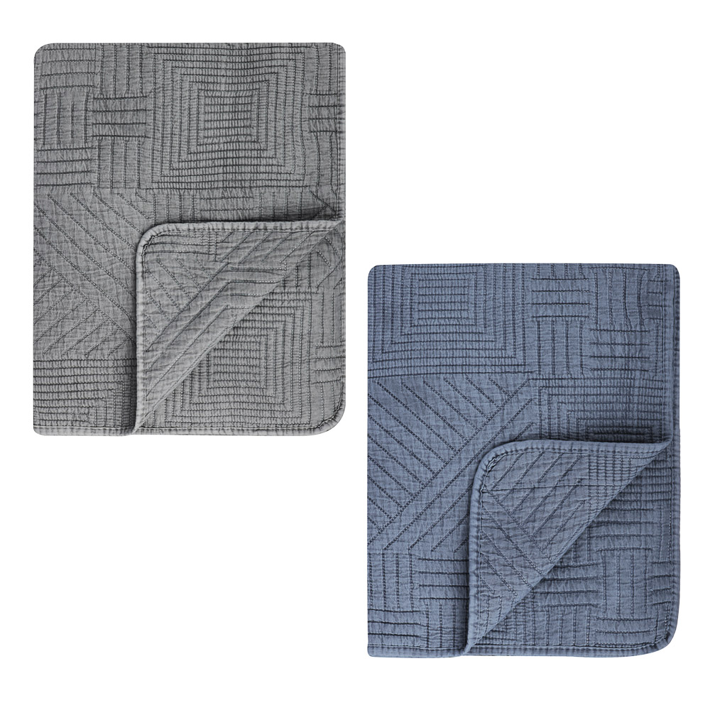 PROVANCE Покрывало с эффектом вареного хлопка 220х240см, 100% полиэстер, 2 цвета, арт.№ 486-089