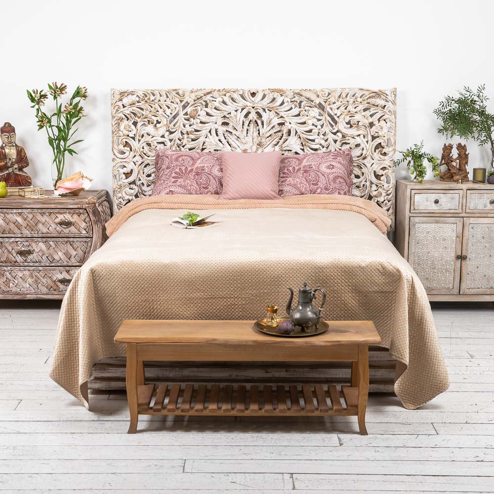 PROVANCE Покрывало бархатное однотонное 220х240см, 100% полиэстер, 2 цвета, арт.№ 486-090