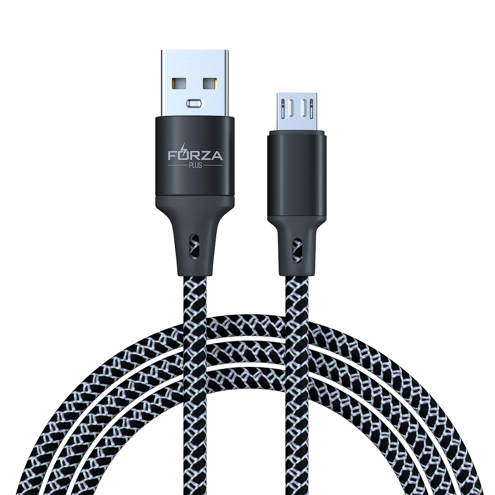Кабель для зарядки USB(A)-microUSB FORZA Футбол, 1м, 2А, 2 цвета, пакет, арт.№ 470-073