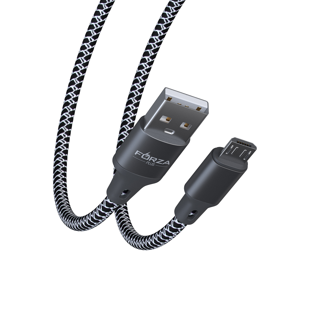 Кабель для зарядки USB(A)-microUSB FORZA Футбол, 1м, 2А, 2 цвета, пакет, арт.№ 470-073