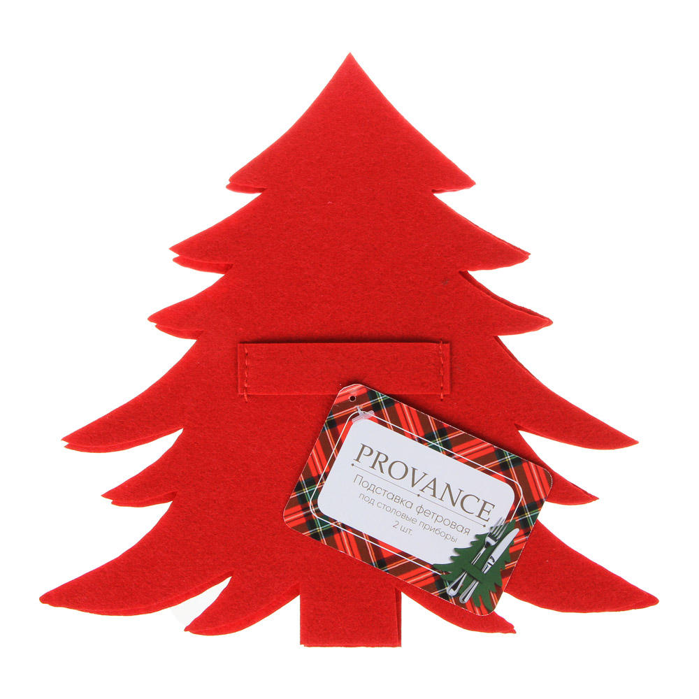 PROVANCE Шотландка Подставка фетровая под столовые приборы, 2шт в комплекте, 100% полиэстер, 2 цвета, арт.№ 492-020