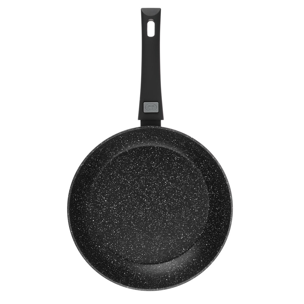 SATOSHI Оникс Сковорода литая d28см, антипригарное покрытие "мрамор", съемная ручка, индукция, арт.№ 846-731