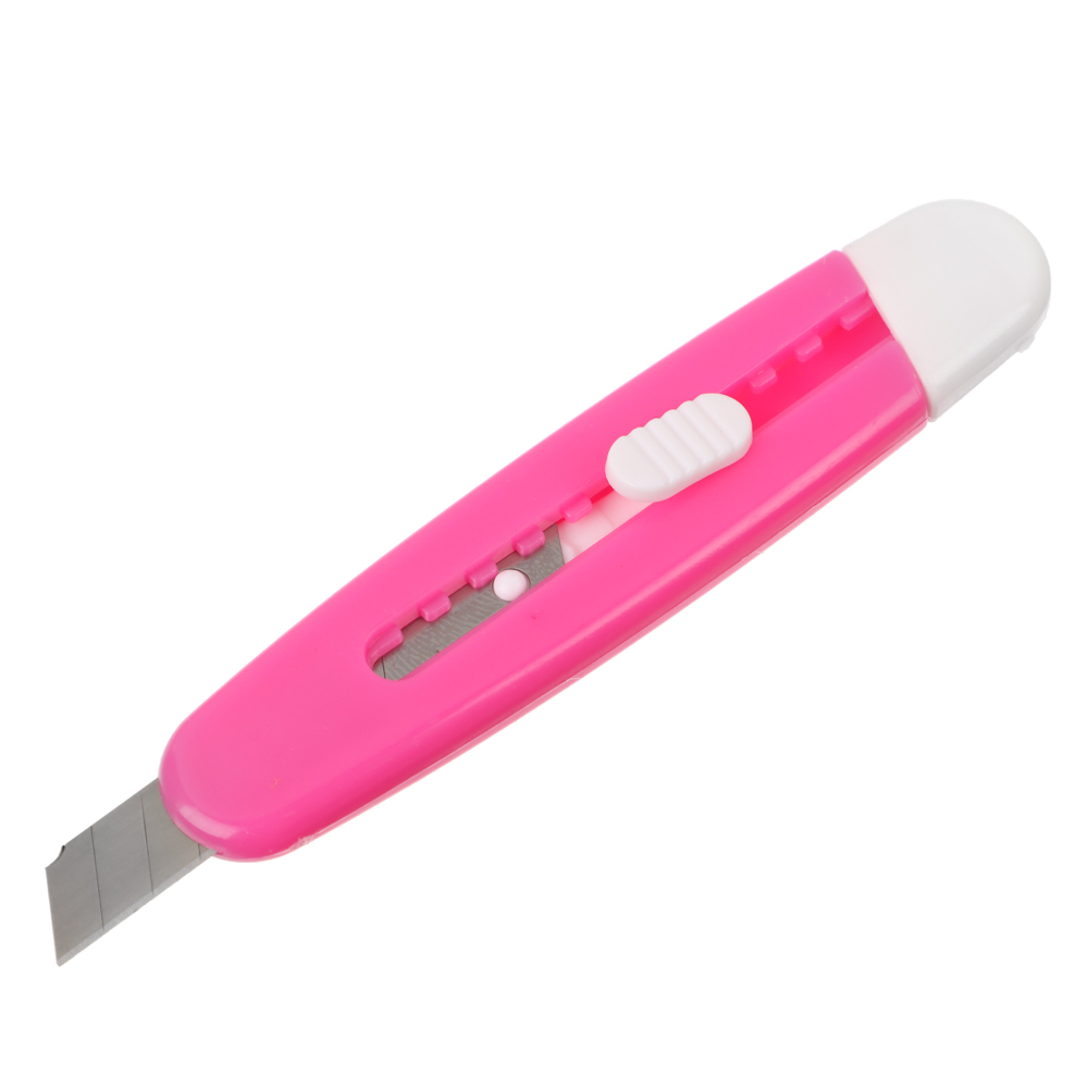 Нож канцелярский ClipStudio малый, лезвие до 9мм, пластик 9см, 3 цвета, в пакете, арт.№ 589-004