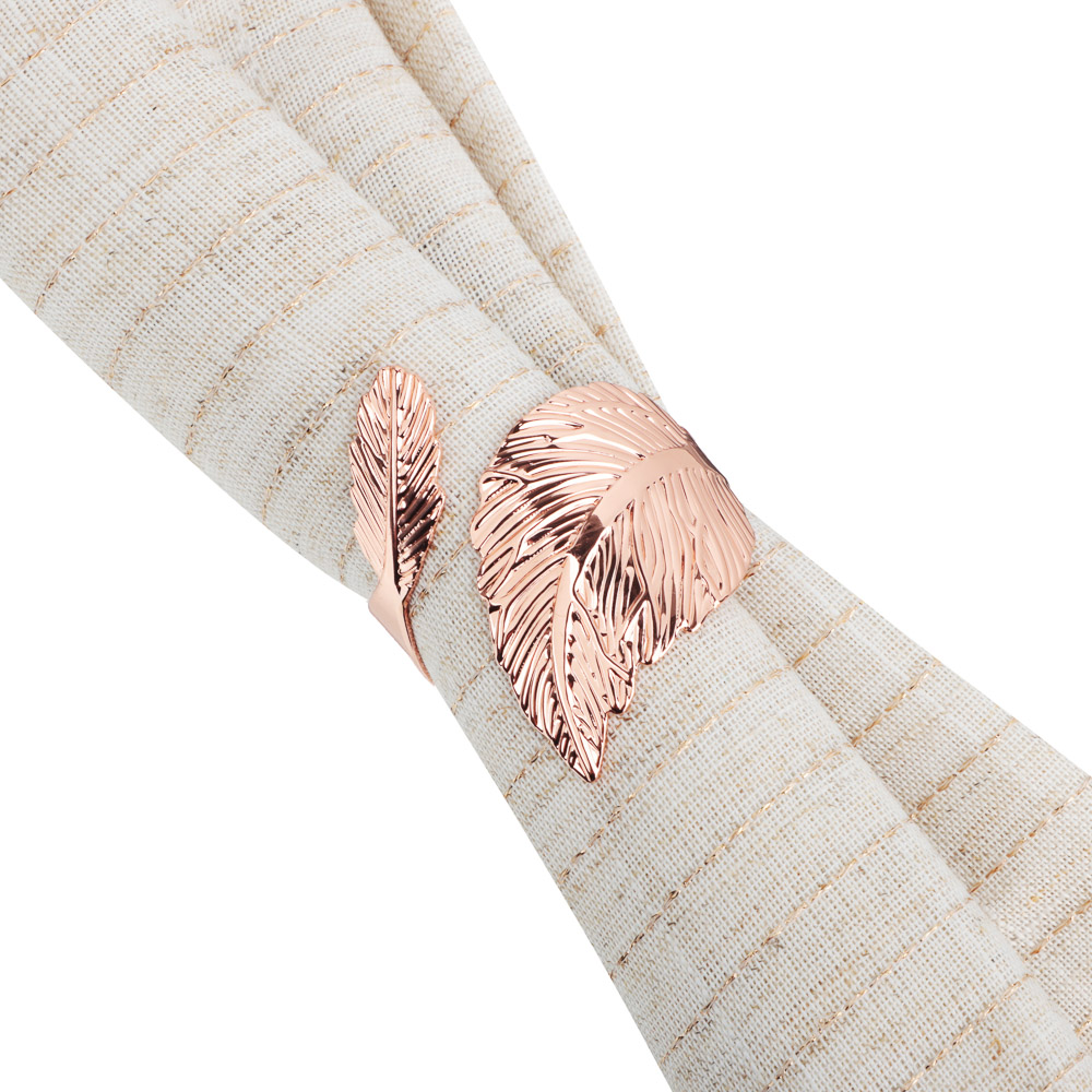 BY COLLECTION White Line Кольцо для сервировки 2шт, 100% металл, цвет розовое золото, арт.№ 488-111