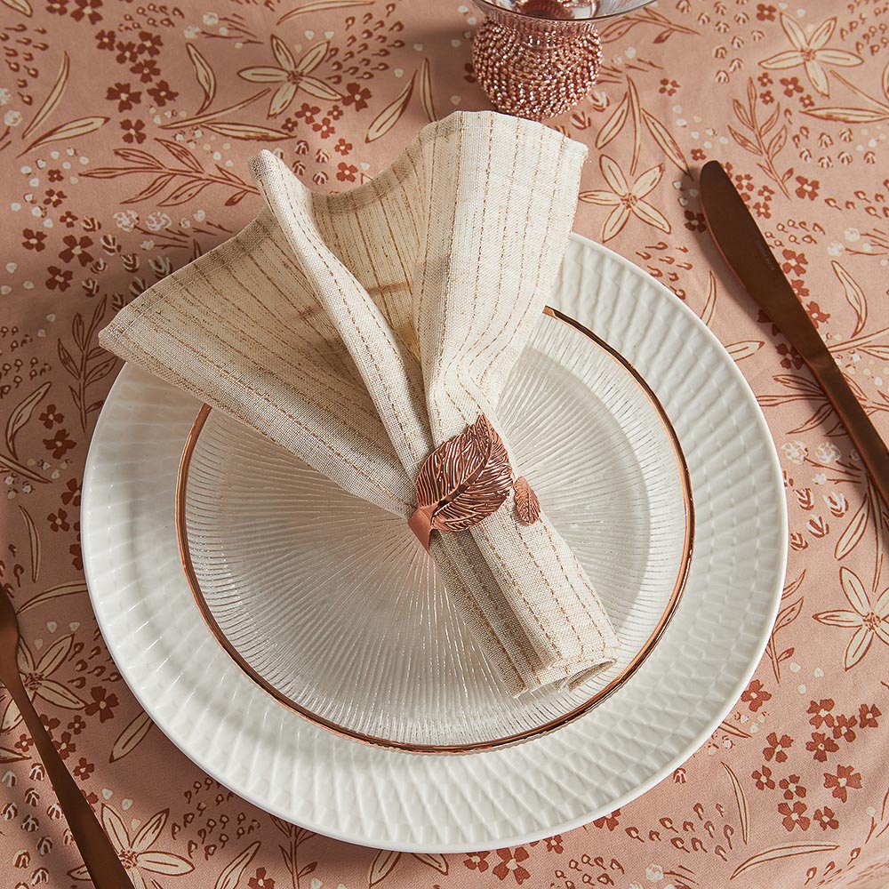 BY COLLECTION White Line Кольцо для сервировки 2шт, 100% металл, цвет розовое золото, арт.№ 488-111