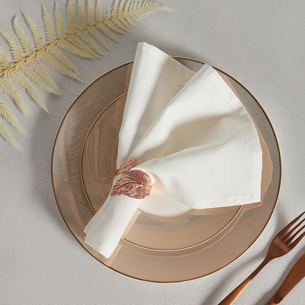 BY COLLECTION White Line Кольцо для сервировки 2шт, 100% металл, цвет розовое золото, арт.№ 488-111