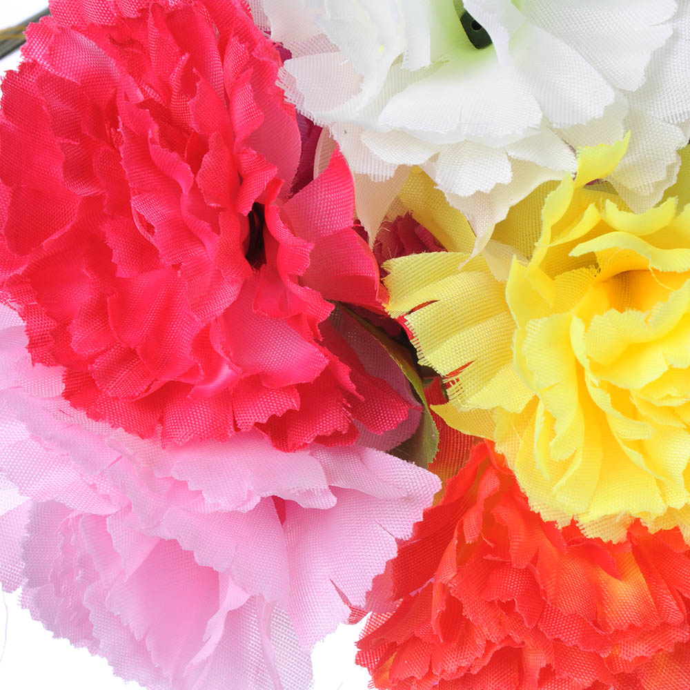 Цветок искусственный в виде гвоздики, 35-40 см, пластик, 6 цветов, арт.№ 409-020