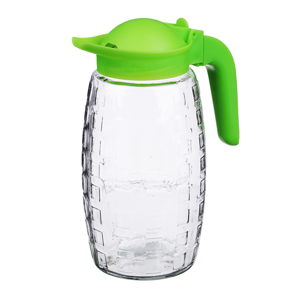 Кувшин стеклянный с пластиковой крышкой 1,7л арт.К-1700, арт.№ 878-276