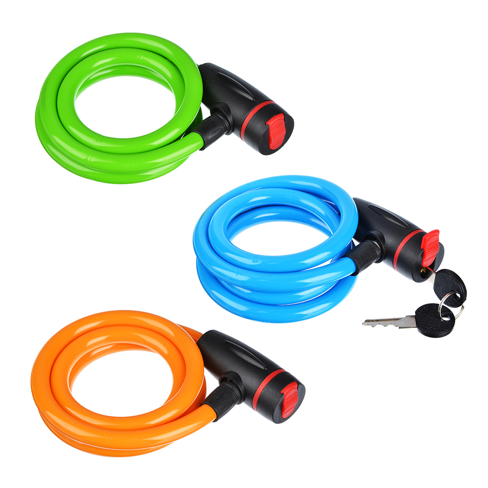 VETTA Замок велосипедный противоугонный тросовый 12x1200мм, металл, пластик, 3 цвета, арт.№ 468-103