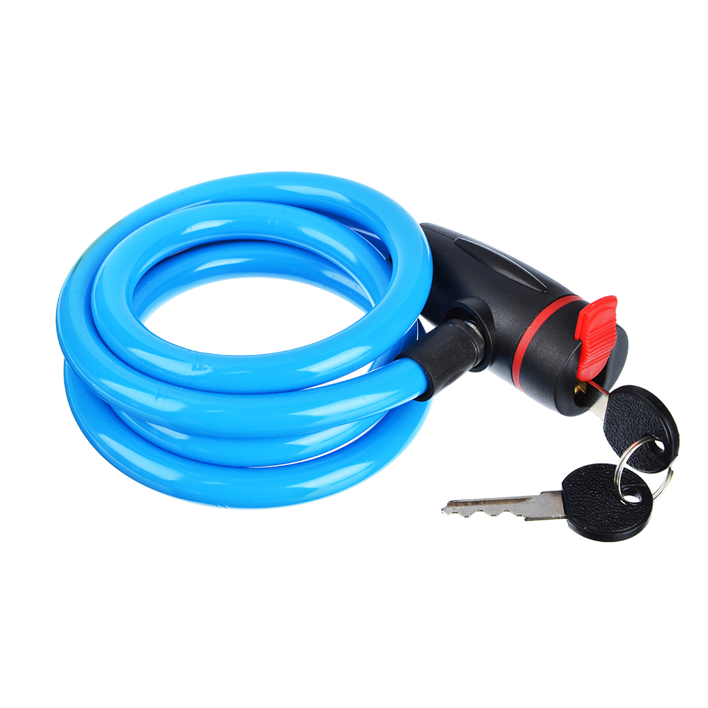 VETTA Замок велосипедный противоугонный тросовый 12x1200мм, металл, пластик, 3 цвета, арт.№ 468-103