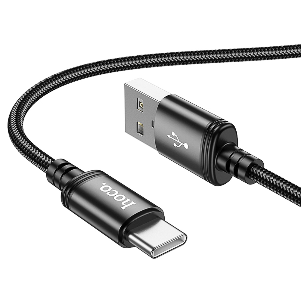 Кабель для зарядки USB(A)-Type C hoco. модель X89 Wind, 2 м, черный, арт.№ 931-588