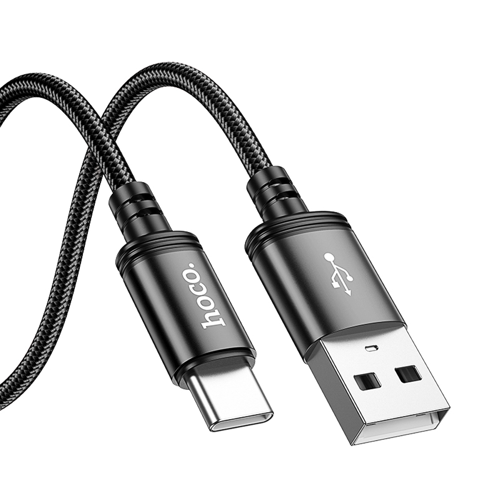 Кабель для зарядки USB(A)-Type C hoco. модель X89 Wind, 2 м, черный, арт.№ 931-588