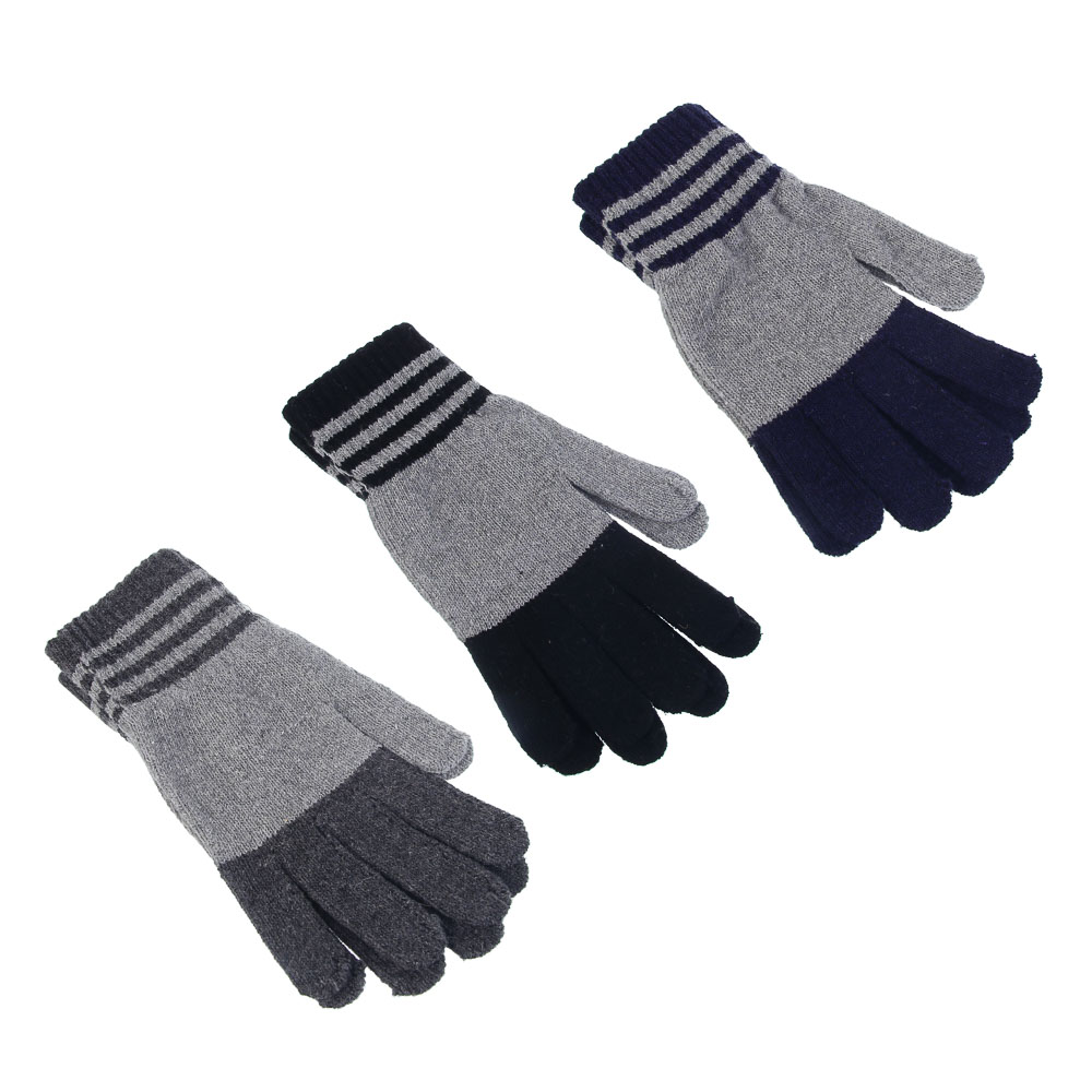 GALANTE Перчатки мужские, р.22-24, 100% полиэстер, разноцветные, ОЗ25-25, арт.№ 363-441