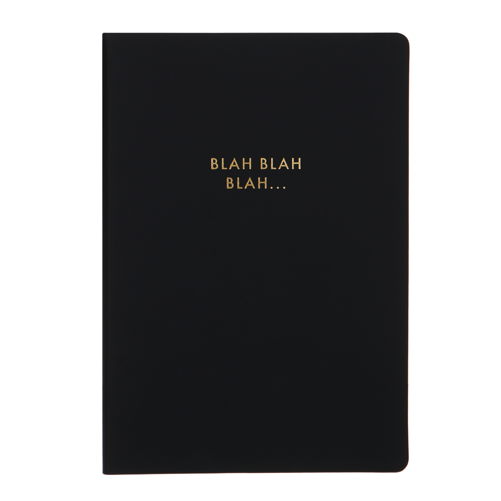 Бизнес - блокнот "БЛА…БЛА..." А5, 192 стр., гибкая обл., иск.кожа, золотистый срез, арт.№ 572-199