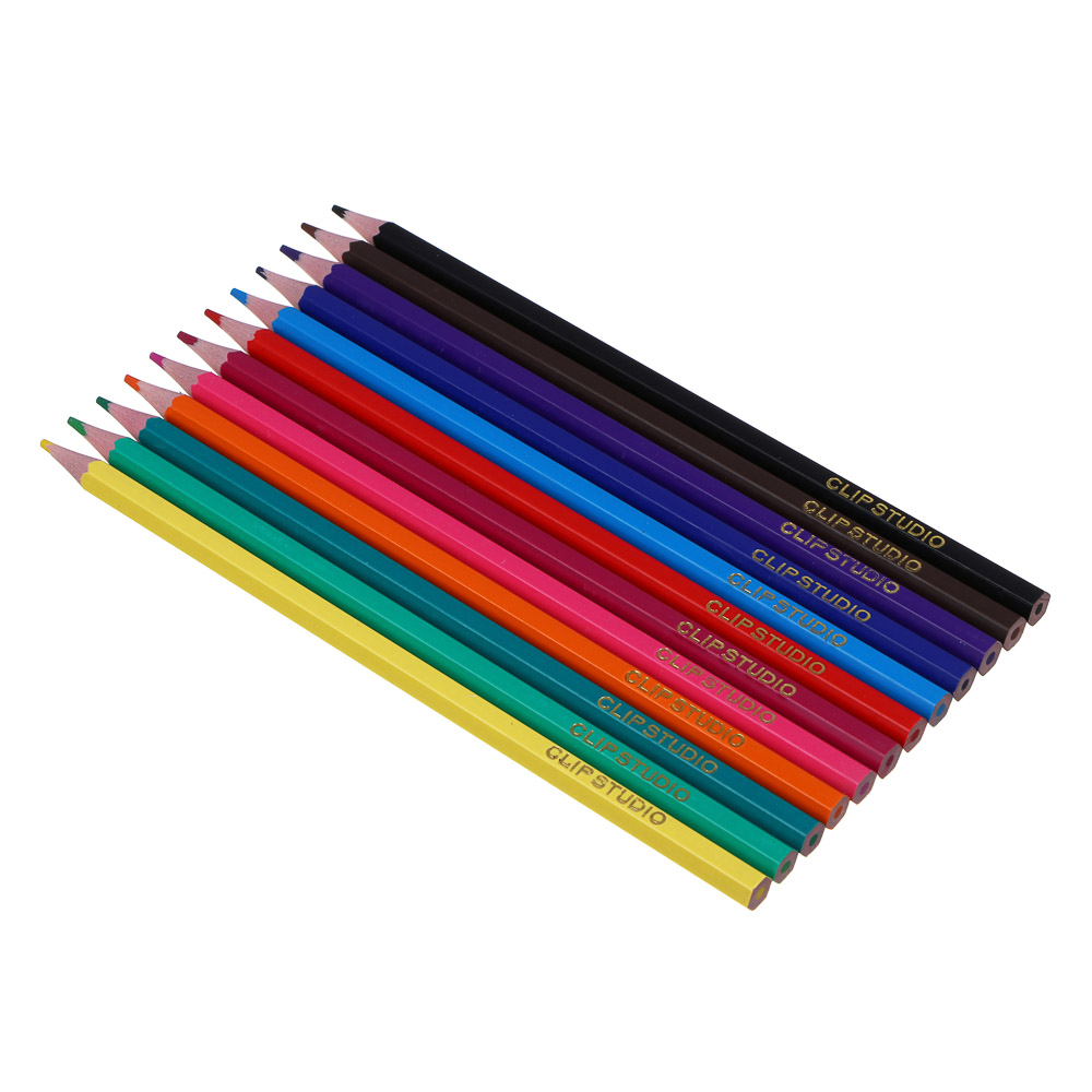 Карандаши пластиковые шестигранные, 12 цв., "Панда/Капибара", заточенные, цветная коробка, арт.№ 524-268