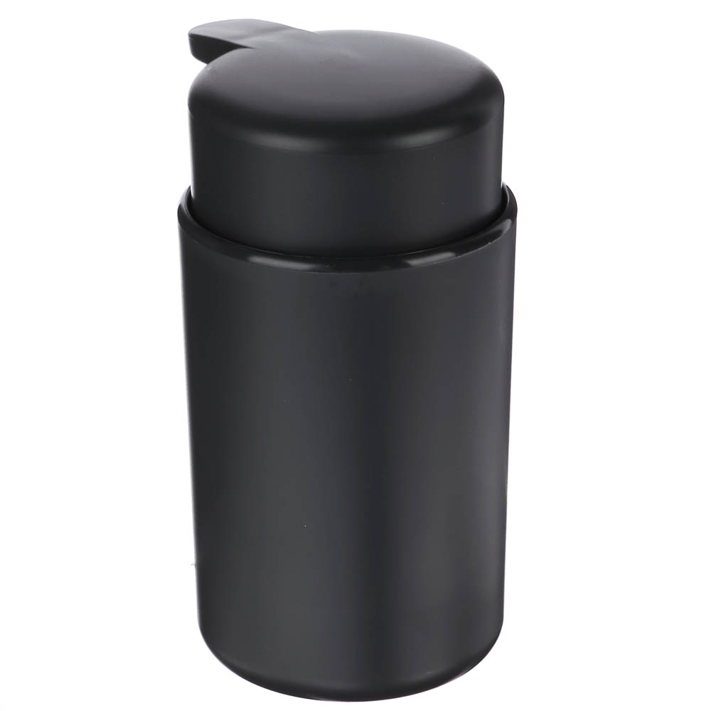 Диспенсер для жидкого мыла Flux, 250мл, черный графит, 7,5х7,5х14,5см, арт.№ 463-618