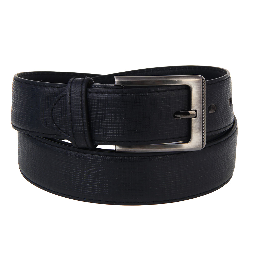 ЮL Ремень мужской, ПУ, металл, 120/130х3,8см, черный, РМ24-01, арт.№ 331-281