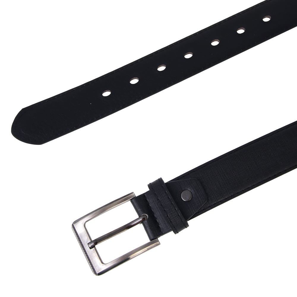 ЮL Ремень мужской, ПУ, металл, 120/130х3,8см, черный, РМ24-01, арт.№ 331-281