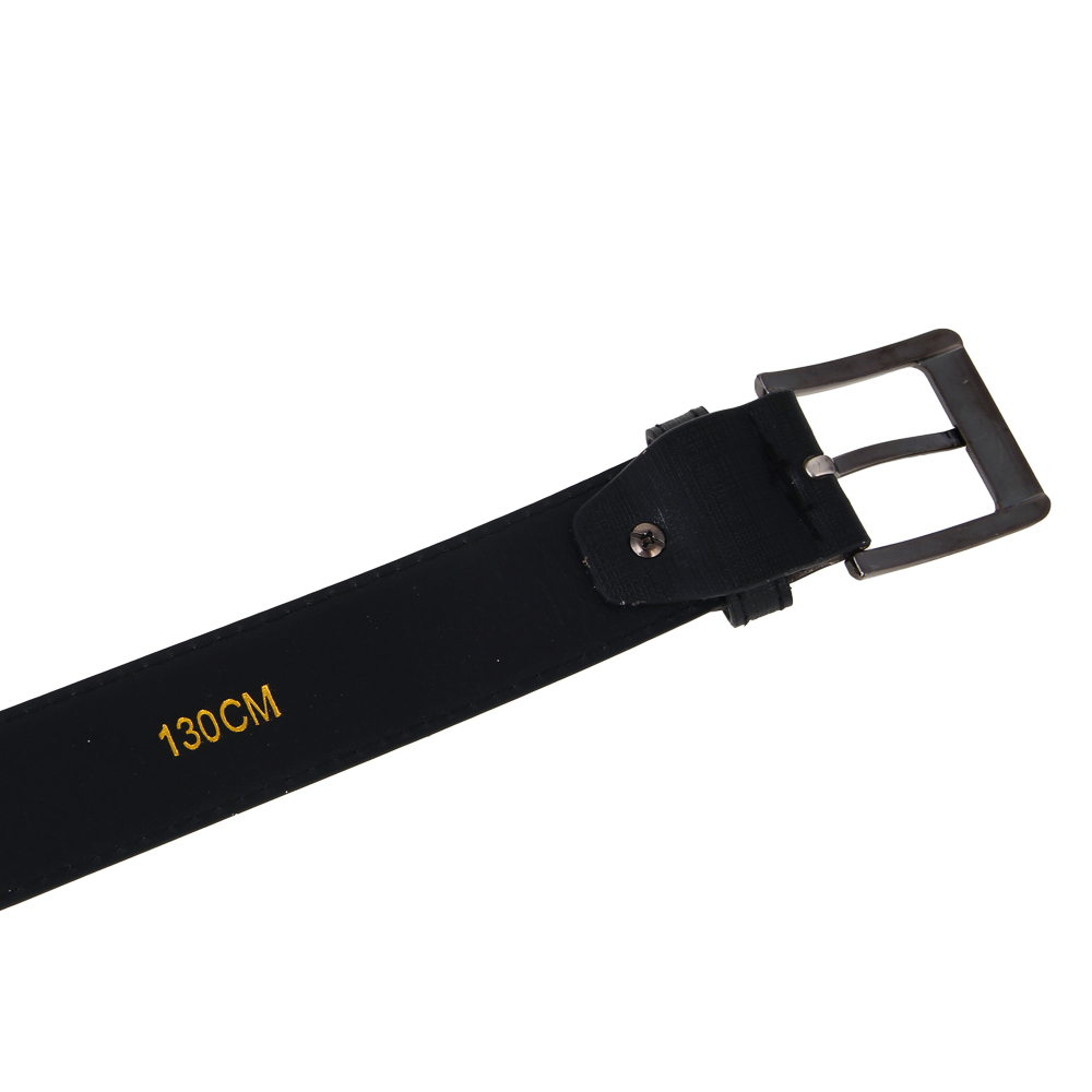 ЮL Ремень мужской, ПУ, металл, 120/130х3,8см, черный, РМ24-01, арт.№ 331-281