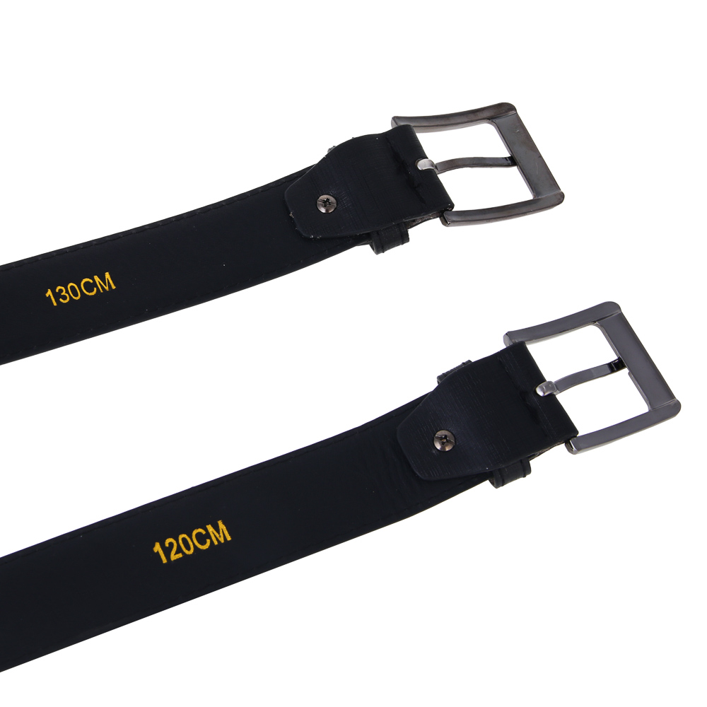 ЮL Ремень мужской, ПУ, металл, 120/130х3,8см, черный, РМ24-01, арт.№ 331-281