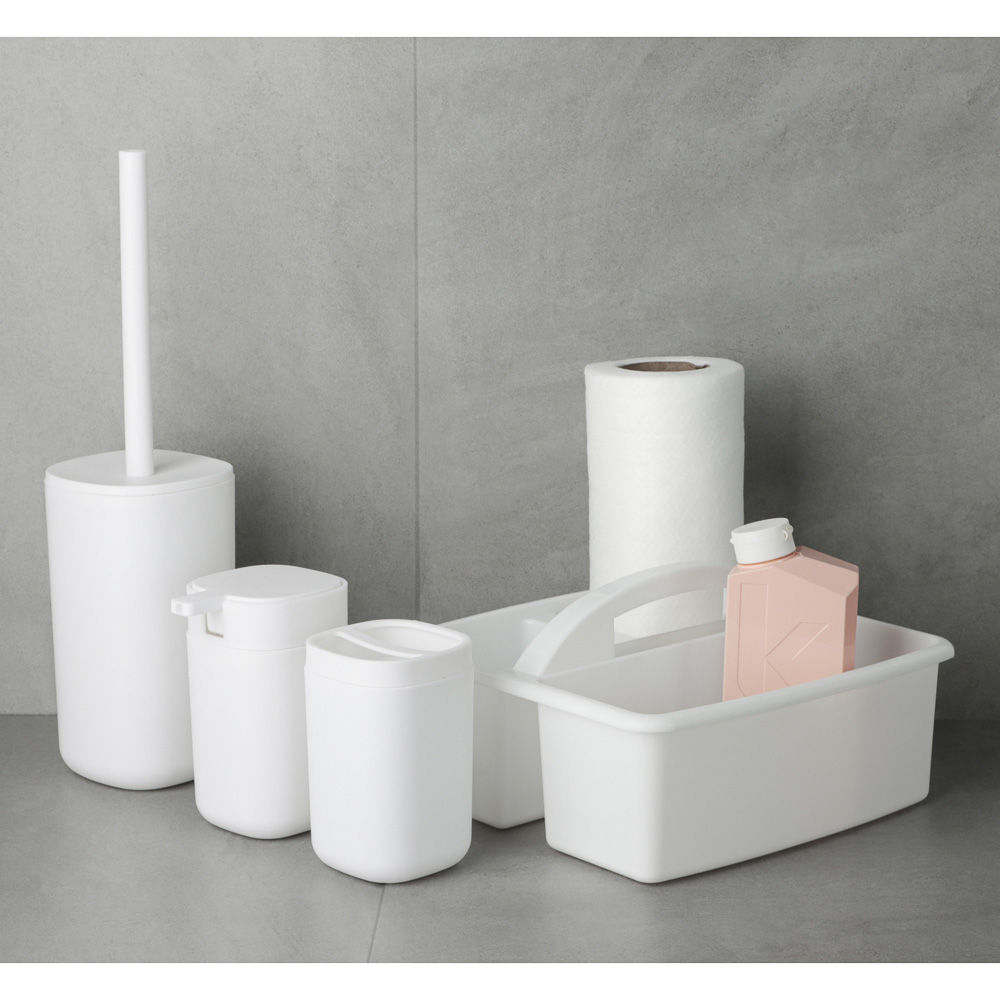 VETTA Стакан с разделителем для зубных щеток и пасты Prime, пластик, 7,5х7,5х11,7см, 2 цвета, арт.№ 463-177