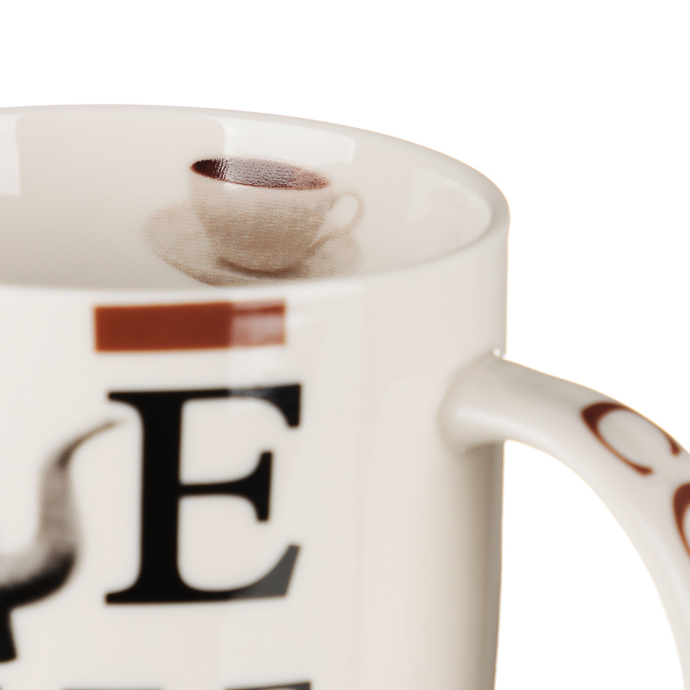 Кружка 350мл, фарфор, "Капучино", 4 дизайна, арт.№ 806-038