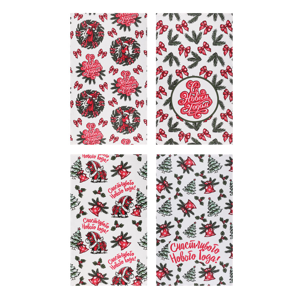 PROVANCE Щелкунчик Полотенце кухонное вафельное, 35х60см, 100% хлопок, арт.№ 492-304