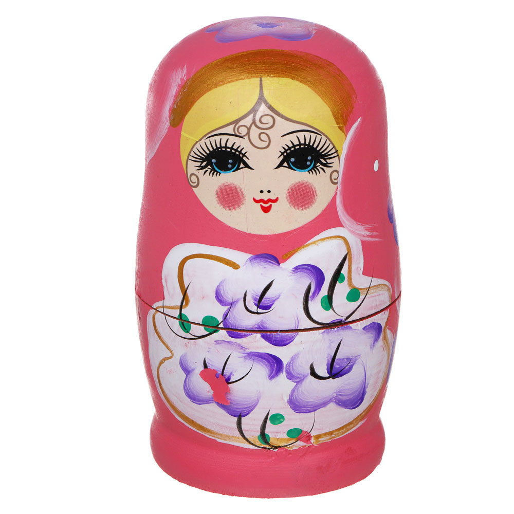 Матрешка 5шт., дерево, 11,5х5,5см, 5 дизайнов, арт.№ 262-152