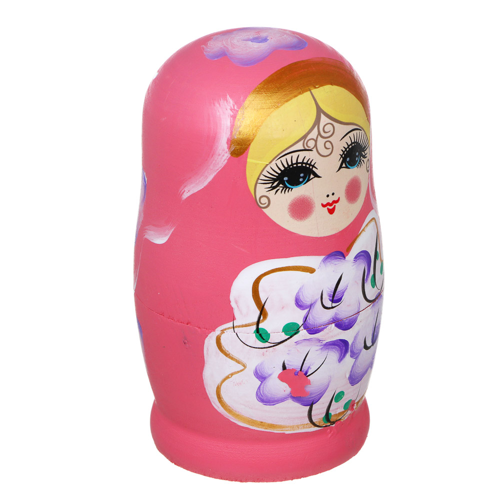 Матрешка 5шт., дерево, 11,5х5,5см, 5 дизайнов, арт.№ 262-152