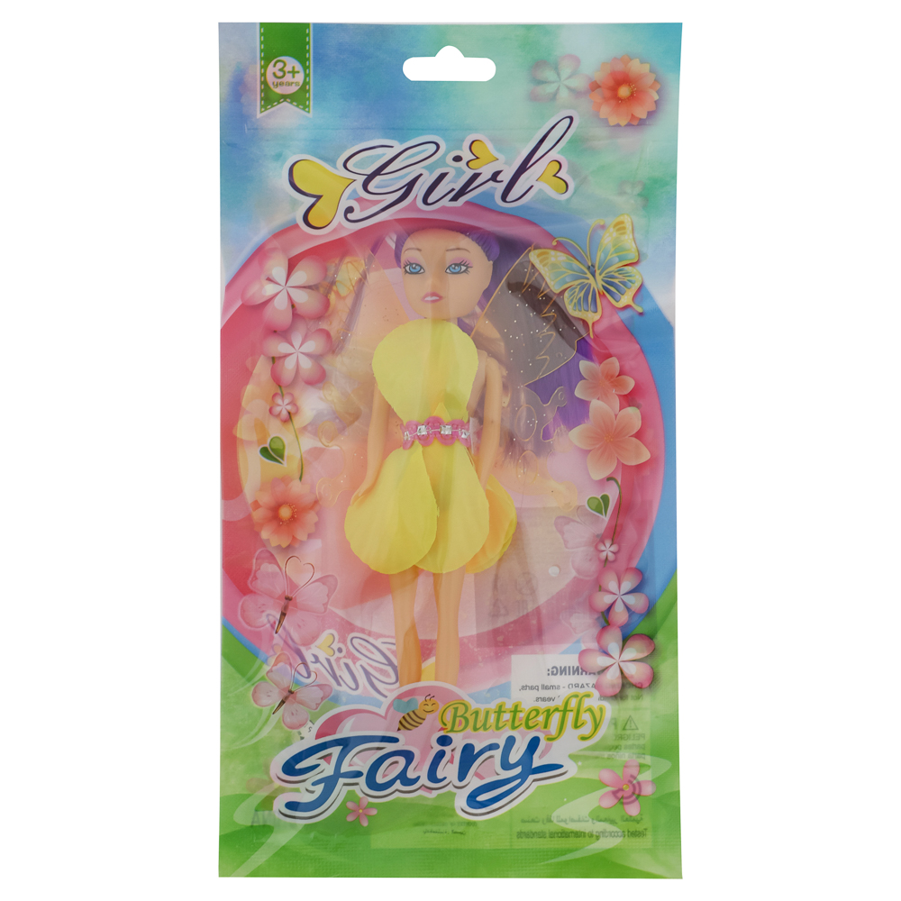ИГРОЛЕНД Кукла в виде цветочной феи, 15,5 см, в пакете, 13х2,5х24 см, ABS, PP, PVC, 4 дизайна, арт.№ 436-189